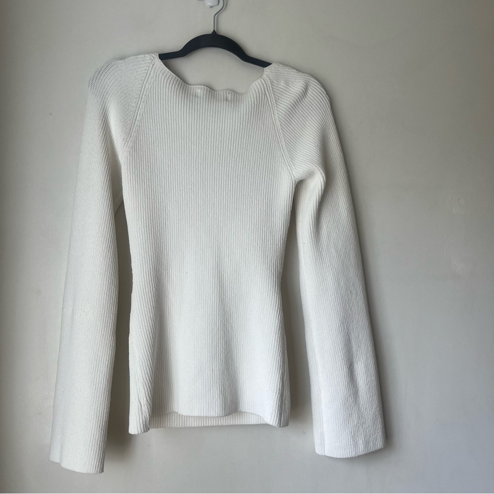 Petal & Pup Aquerelle White Stretch Knit Sweater 12 - Picture 7 of 16